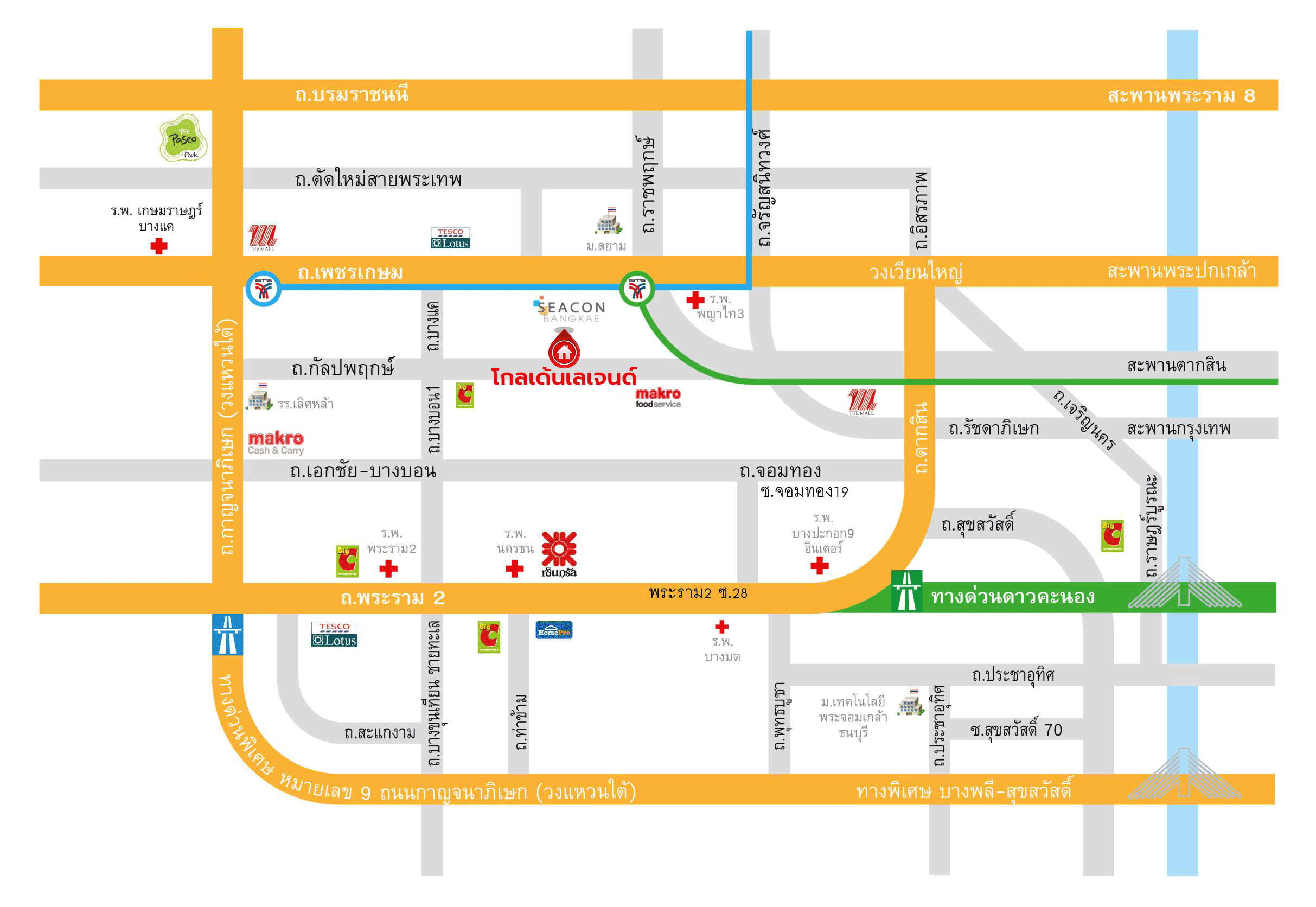 บ้านมือสองตกแต่งใหม่ โครงการ โกลเด้นเลเจ้นด์ สาทร-กัลปพฤกษ์ เนื้อที่ 90 ตร.ว. พื้นที่ใช้สอย 303.79 ตร.ม. ฟังก์ชัน 3 ห้องนอน 3 ห้องน้ำ 1 ห้องแม่บ้าน 2 ที่จอดรถ บ้านพร้อมอยู่ โครงการบนทำเลเดินทางสะดวก ติดถนนกัลปพฤกษ์ เชื่อมต่อถนนราชพฤกษ์ ใกล้รถไฟฟ้าสายสีเขียว "สถานีบางหว้า" และ "สถานีวุฒากาศ" และ ใกล้เดอะมอลล์ไลฟ์สโตร์ บางแค